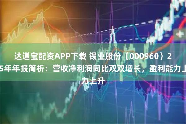 达道宝配资APP下载 锡业股份（000960）2025年年报简析：营收净利润同比双双增长，盈利能力上升